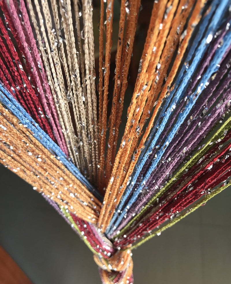 Eyotool 1x2 M Door String Curtain Rare Flat Thread Fringe Panel Room Divider Cute Strip Tassel for Wedding Coffee House Restaurant Parts (Multicolor) - Image 2